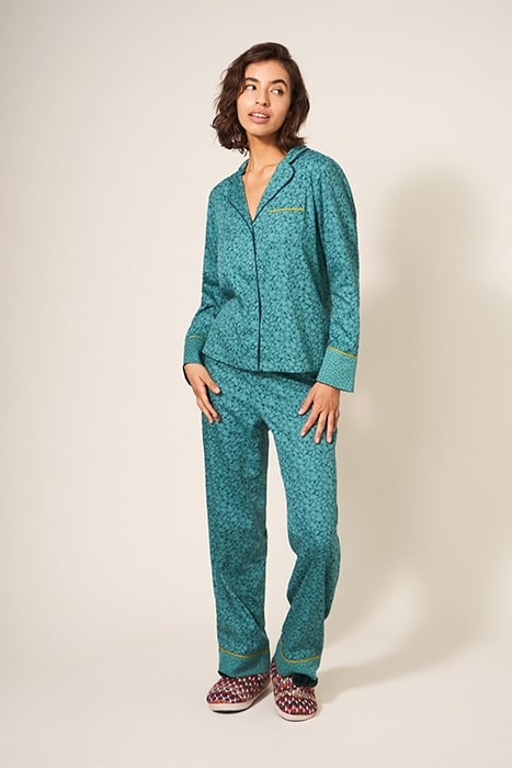 NINA PJ SHIRT TEAL 2