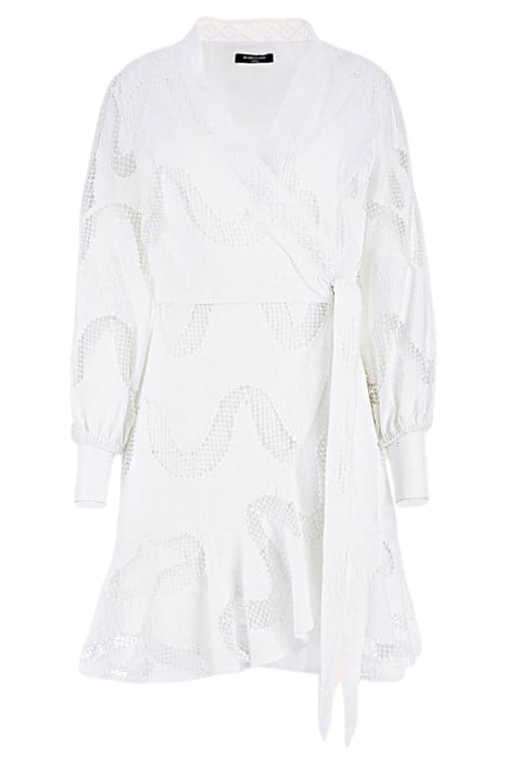 MARCIANO BY GUESS 3 QTR SLV ARIN DRESS TRUE WHITE 4