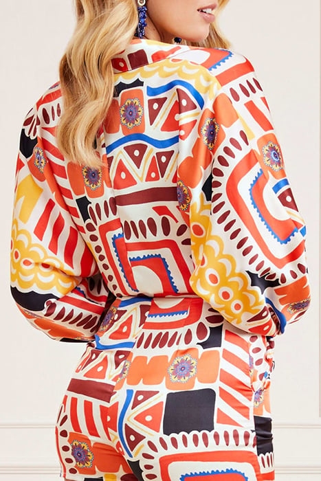 MARCIANO BY GUESS CARNIVALE TOP BLOUSE PRINT 2