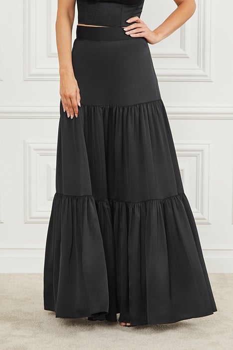 SUSANNE SKIRT SOLID JET BLACK 1