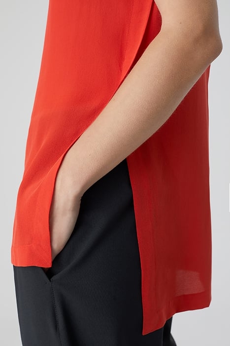 SLIT TOP SHIRTS & BLOUSES FIERY RED 6