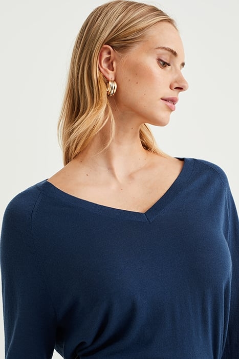 KNITTED PULLOVER DARK BLUE 5