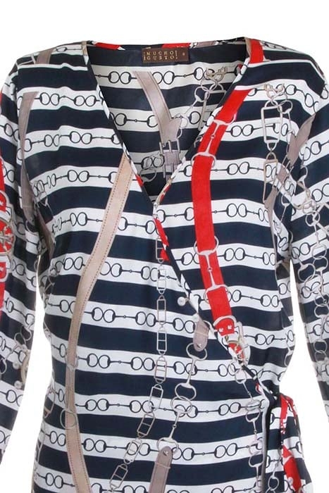 BLOUSE PHUKET NAUTICAL NAVY, WHITE 2