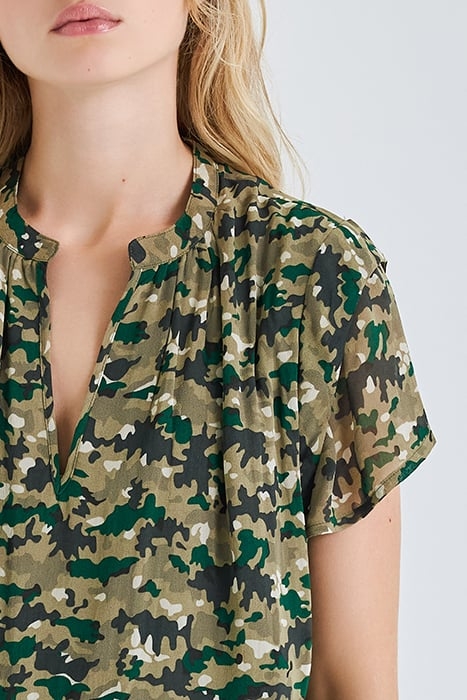 LICHEN DRESS WITH GREEN CAMOUFLAGE PRINT 5