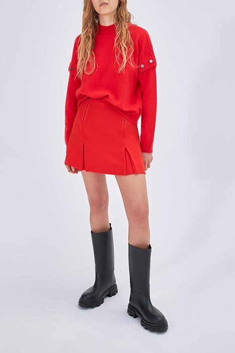 TANGERINE A-LINE SHORT SKIRT 2