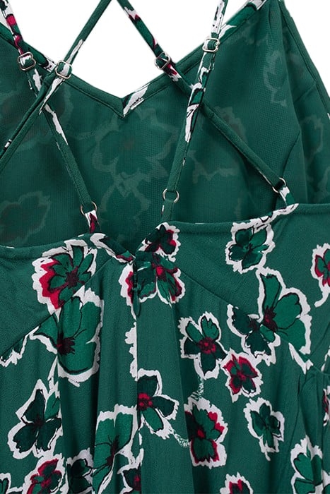 BLACK XL FLORAL LONG STRAPPY DRESS 3