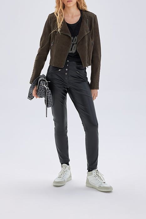 BLACK ROCK SKINNY TROUSERS, VISIBLE PRESS STUDS 5