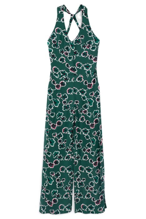 GREEN XL FLOWER PRINT JUMPSUIT 3