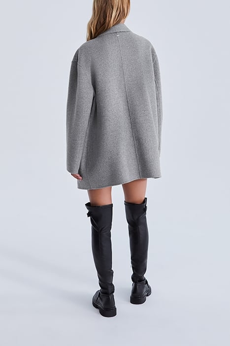 GREY MID-LENGTH COAT WITH DIAMANTE 3