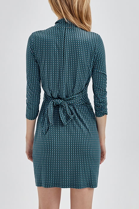 BLUE OPTICAL PRINT DRESS 2