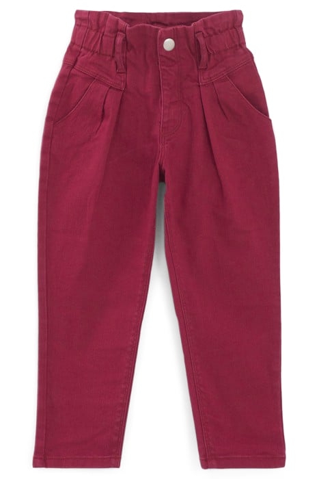 GIRLS’ BURGUNDY BALLOON JEANS 3