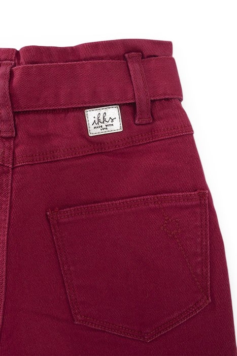 GIRLS’ BURGUNDY BALLOON JEANS 7
