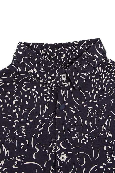 BOYS’ NAVY GRAFFITI PRINT LENZING™ ECOVERO™ SHIRT 3