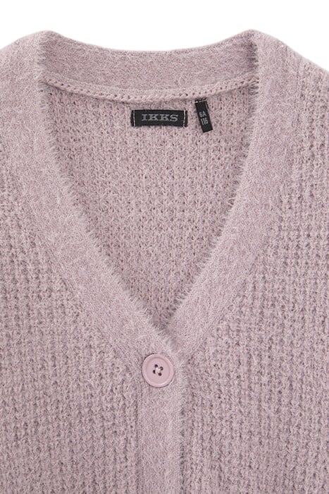 GIRLS’ VIOLET DECORATIVE KNIT CARDIGAN 3