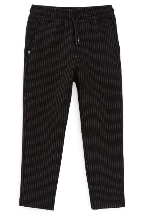 BOYS’ GREY PINSTRIPE JOGGERS 1