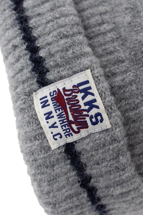 BOYS’ GREY SLOGAN JACQUARD KNIT BEANIE 5