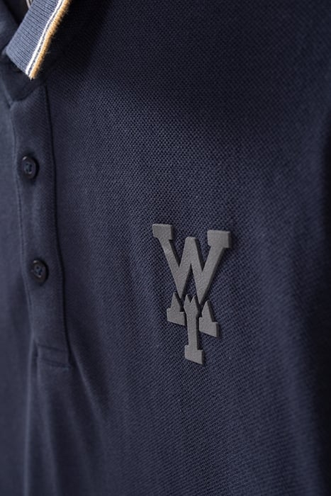 BOYS’ NAVY STRIPED RIBBED POLO SHIRT 6