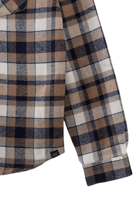 BOYS' NAVY CHECK SHIRT WITH DETACHABLE HOOD 6
