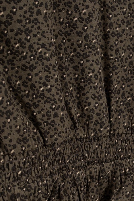 GIRLS’ KHAKI LEOPARD PRINT LENZING™ ECOVERO™ BLOUSE 6