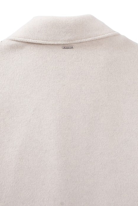 GIRLS’ ECRU DOUBLE-BREASTED LONG COAT 3