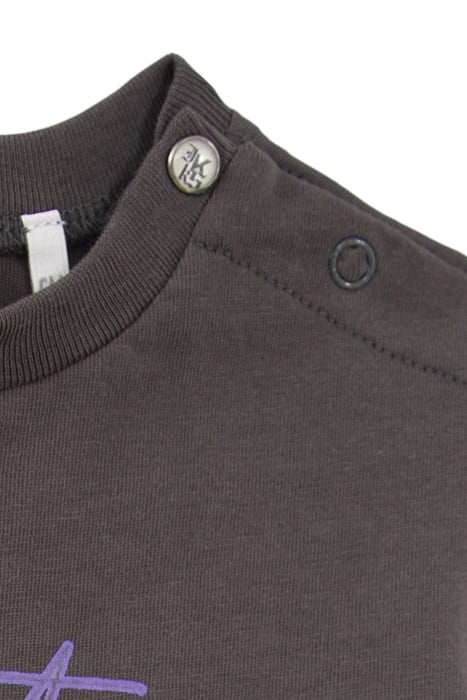 BABY BOYS’ GREY PLAYING CARDS BADGE AND PRINT T-SHIRT 3