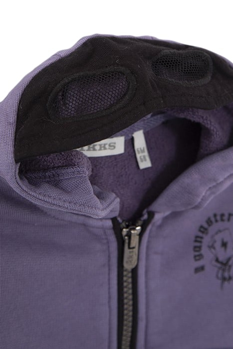 BABY BOYS’ VIOLET HOODED CARDIGAN WITH PRINT ON BACK 4