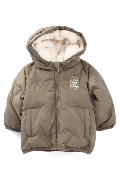BABY BOYS’ KHAKI HEAT-SEALED CHEVRON QUILTED PADDED JACKET 1
