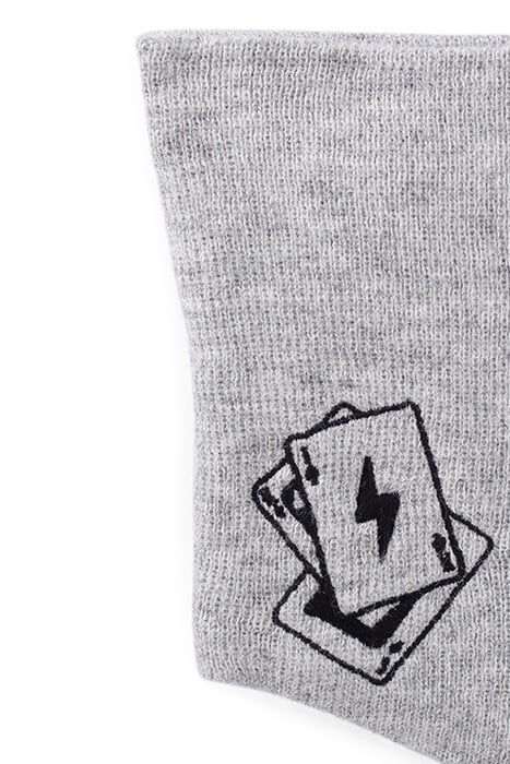 BABY BOYS’ GREY PLAYING CARD EMBROIDERED KNIT SNOOD 3