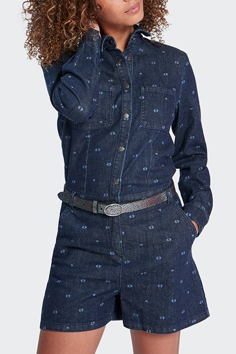 RAW DOUBLE HEART MONOGRAM PRINT PLAYSUIT 1