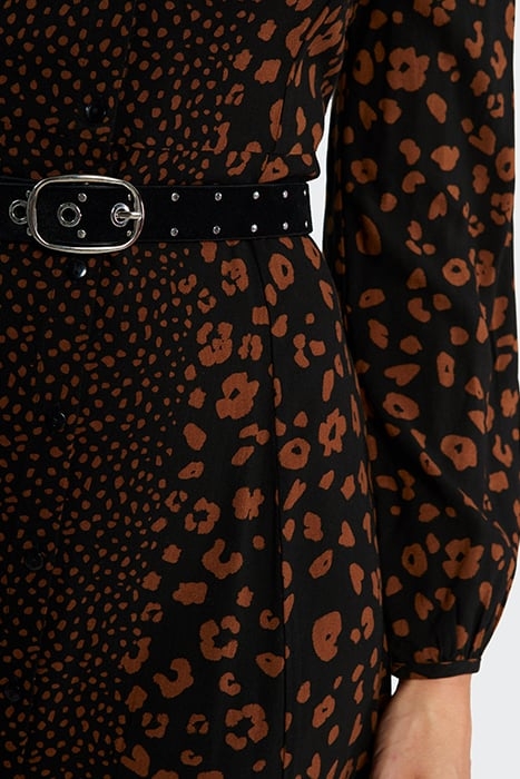 BLACK LEOPARD PRINT LONG DRESS 7