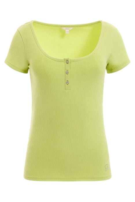 GUESS ECO SS KARLEE JEWEL BTN DUSTY KIWI 4