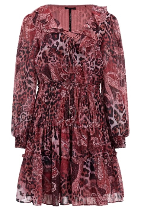 GUESS ECO LS LACE UP FLARED LU PURPLE KASHMIR PRINT 4