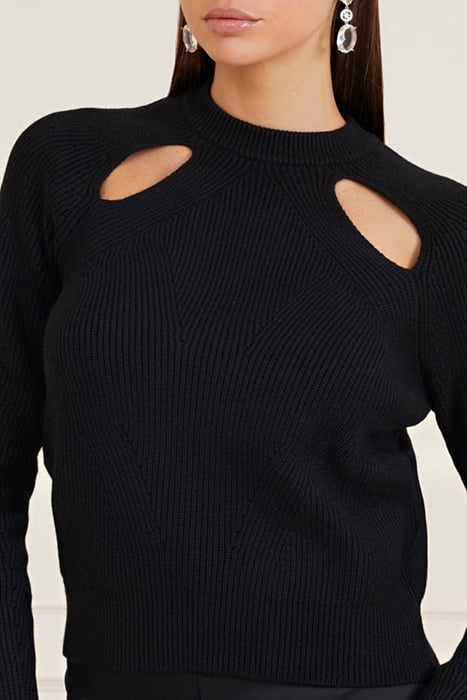 MERYL CUT OUT TOP SW JET BLACK A996 6