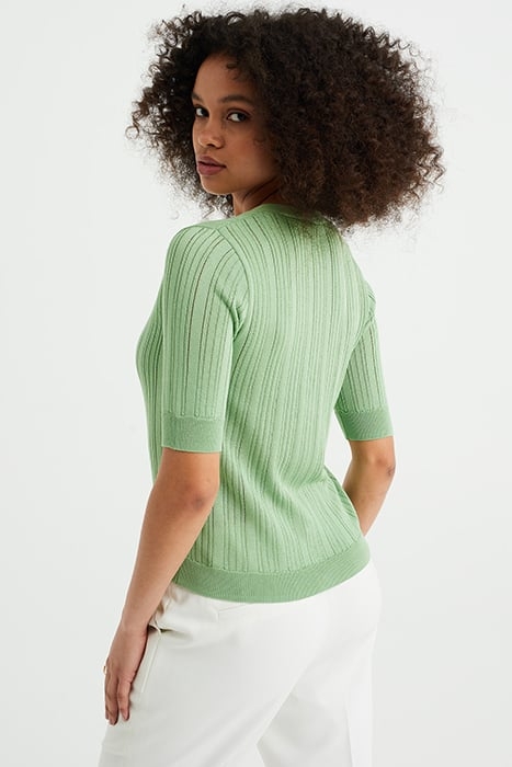 KNITTED CARDIGAN LIGHT GREEN 2