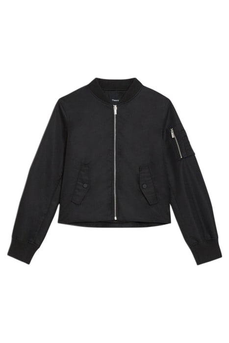 A-LINE FLIGHT JACKET IN RECYCLED NYLON BLACK 2