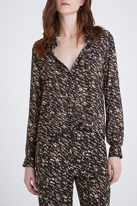 BLACK FUSAIN PRINT SHIRT BLACK 1