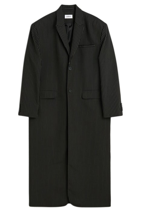 TROY COAT BLACK PINSTRIPE 1