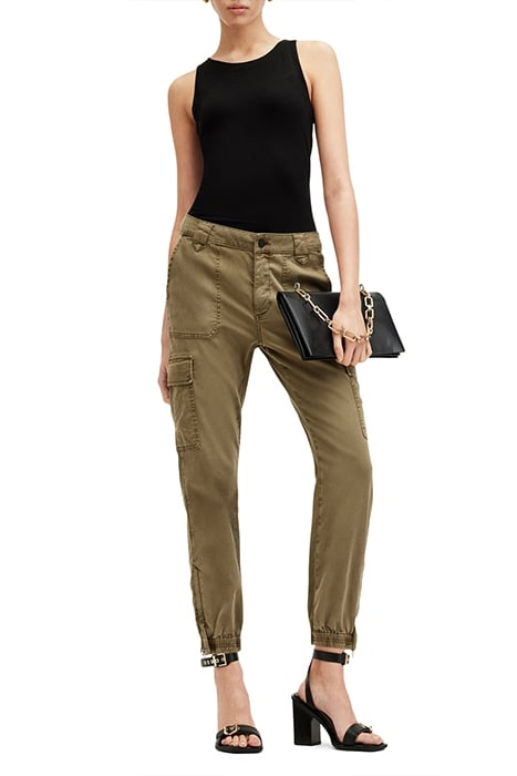 NOLA CARGO TROUSER DARK KHAKI GREEN 2