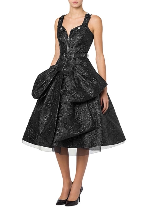 DRESS WITH MAXI FLORAL JACQUARD BOW BLACK 1