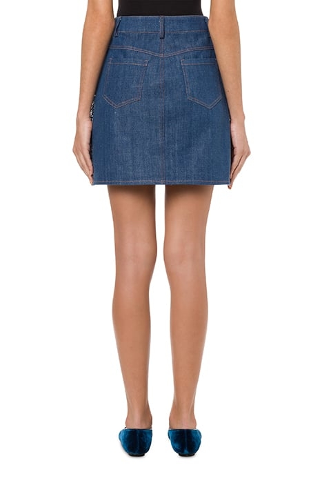 DENIM MINISKIRT AND CONTEMPORARY MAT MAT BLUE 2