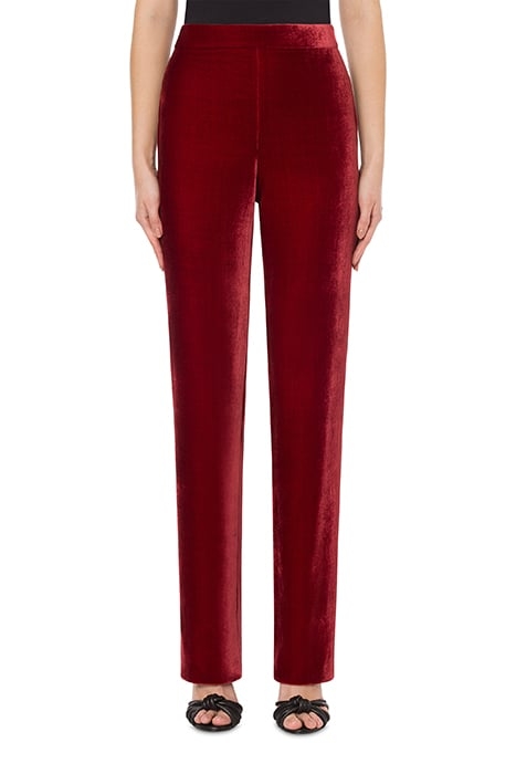 PANTS IN PANNÉ VELVET RED 1
