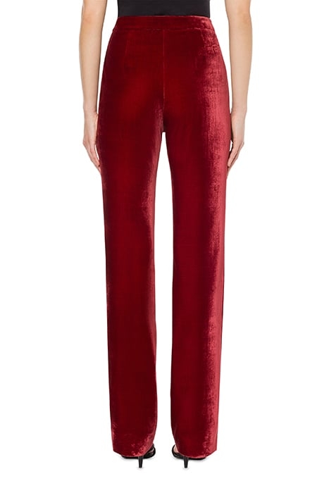 PANTS IN PANNÉ VELVET RED 2