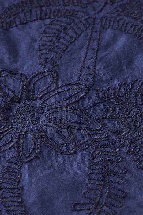 TONAL CHAINSTITCH EMBROIDERED SHORT-SLEEVED TOP NIGHT 3