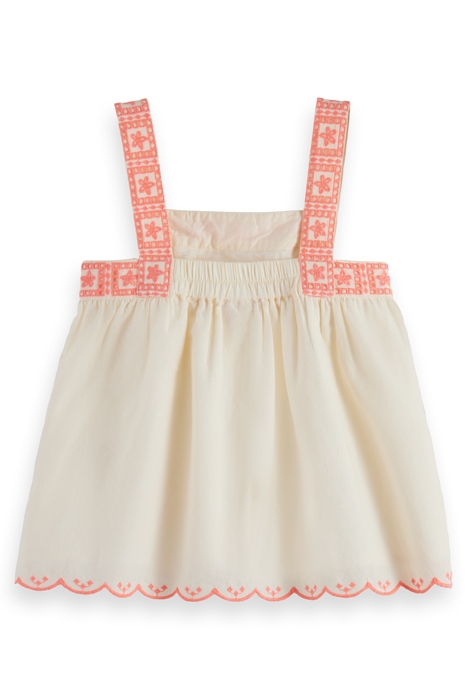 NEON EMBROIDERED TANK TOP ECRU 2