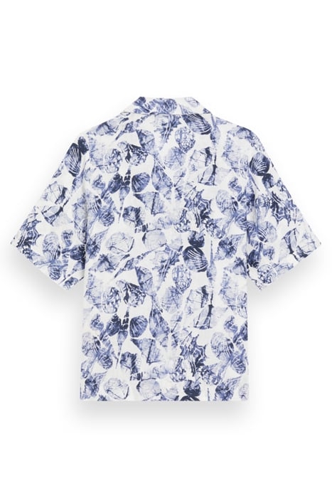 CAMP SHIRT IN LINEN SHELL BATIK BLUE 5