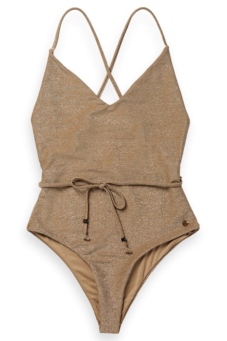 METALLIC SWIMSUIT WITH TIE LIGHT ARMY 3