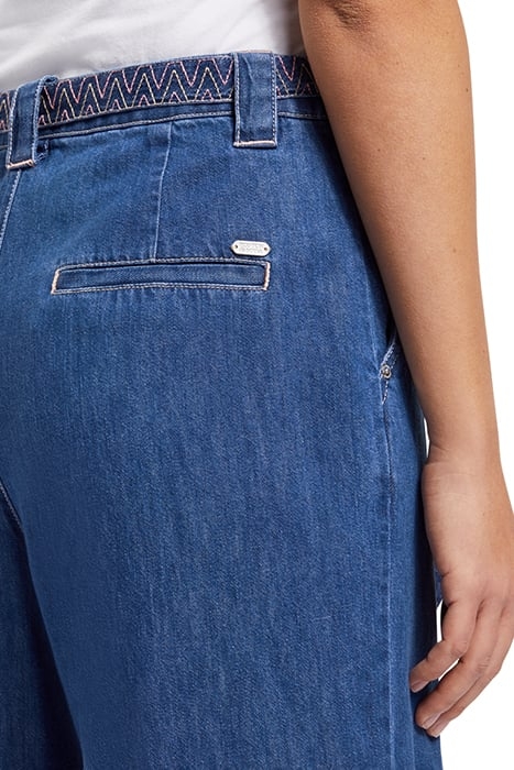 SUMMERY PANT WITH BELT — WASHED INDIGO WASHED INDIGO 7