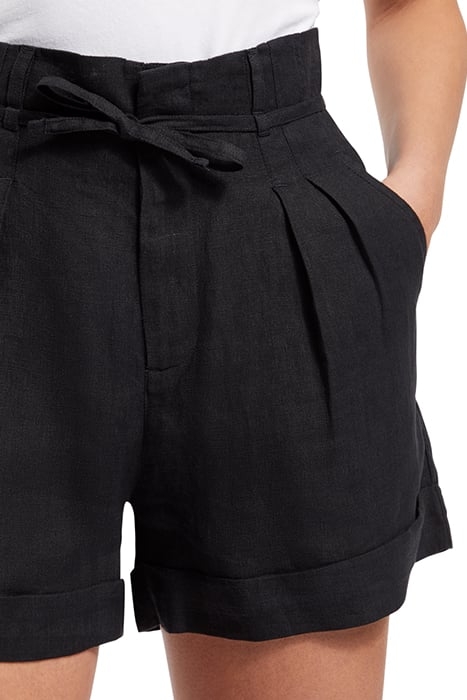 HIGH-RISE LINEN SHORT BLACK 6