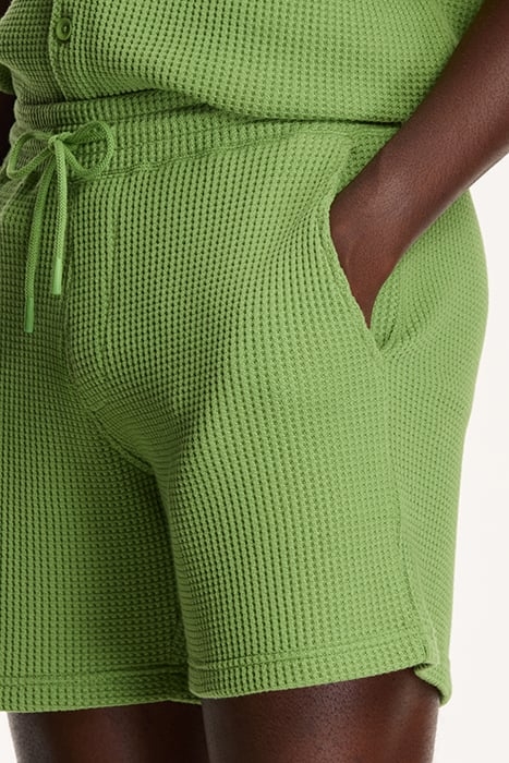 OSCAR WAFFLE STRUCTURE SHORTS LIGHT OLIVE GREEN 7