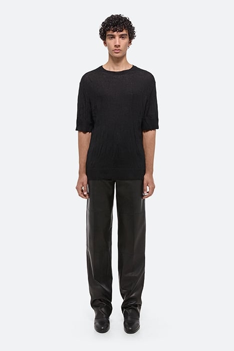 CRUSH KNT SS TEE MERINO WOOL, POLYURETHANE, POLYESTER BLACK 1